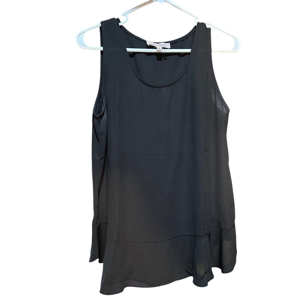 Philosophy Republic Clothing Black Sleeveless‎ Flowy  Hem Tank Top Women's Small